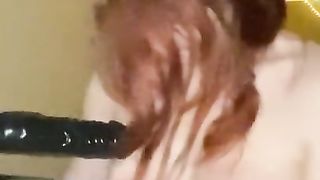 Amazing use of fucking machine - with clamps on nipples and tits