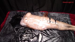 Mummified with vibrator leads to multiple orgasms. Full video