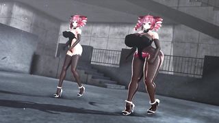 Mmd r18 3D hentai The Powerpuff Girls surprise from flat to big tits big change new year