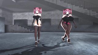 Mmd r18 3D hentai The Powerpuff Girls surprise from flat to big tits big change new year