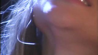 Long hair beauty gets her ass lashed while blindfolded on her knees