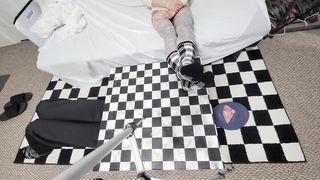 Mummified Head Stuffed with Fuzzy Sock