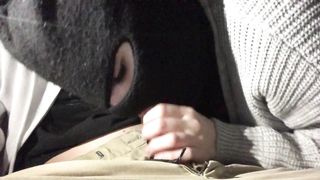 blowjob in car from cute girl