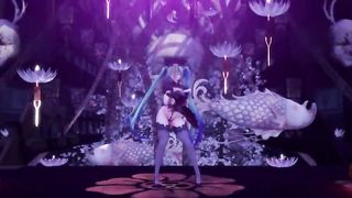 MMd miku sexy demon erotic body will tease you try not to cum 3d hentai