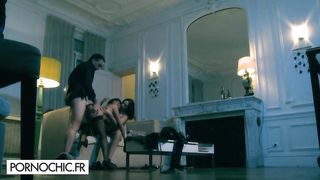 Gorgeous trio with Claire Castel and Anissa Kate in lingerie