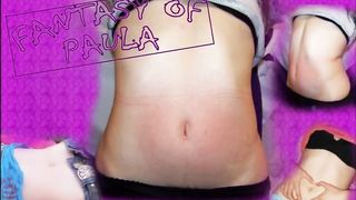 Sexy Whiplash On My Naked And Aroused Belly Part 1 belly fetish navel play BDSM Fantasy of Paula