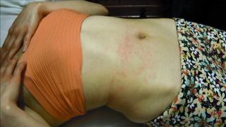 Sexy Whiplash On My Naked And Aroused Belly Part 1 belly fetish navel play BDSM Fantasy of Paula