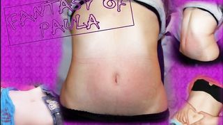 hot girl gets excited with her boyfriend's knuckles on her soft and delicious belly PART 1