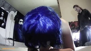 Pain cam of my big titted sub slut in belt spanking FULL