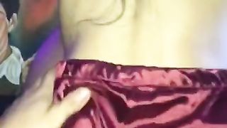 Emptied his dick on my back