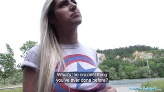 Public Agent Hot Brazilian twerker Mia Linz fucked outdoors