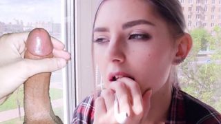 Jerking off to Eva Elfie (Stepsister Video + Cumshot)