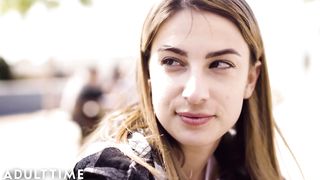 ADULT TIME Teenage Lesbian- Kristen Scott Peeps On Couple at Party