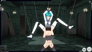 3D HENTAI BDSM The mistress took the schoolgirl to the basement to bring to orgasms (PART 2)
