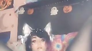 Cute emo slut fucks both holes *soft moans*