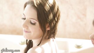 GIRLSWAY Angela White And Keisha Grey Passionately Fuck Each Other In The Bathtub