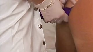 Gorgeous nurses with strap-ons enjoy banging a patient who misbehave
