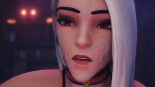 Halloween BDSM Futanari - 3D Shemale Mercy and Vampire Ashe