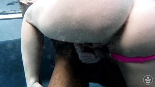 ANGELA WHITE - Busty Bikini Babe Fucked in the Pool by Pressure and His Massive Dick