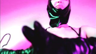 Eva Latex hot fetish mistress show toys for you horny milf leather ebony kink mask heels solo mature