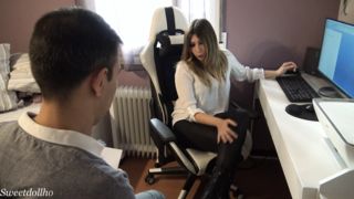 My stepbrother gives me some boots in exchange I humiliate him