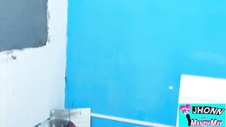 Tattooed brunette has 100% anal interracial sex during guest room makeover
