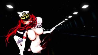 MMD R 18 honolulu and Sirius azur lane tandem for making your dick cry and soft 3D hentai