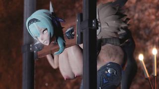 mmd r18 Humiliation Wave Flower Knight Genshin impact eula Lawrence Fuck hard cum hard 3d hentai