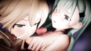 mmd r18 Cakeface sexy and seductive pretty girls 3d hentai