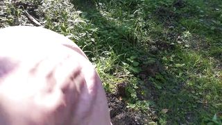 Ass spanking in black dress in public