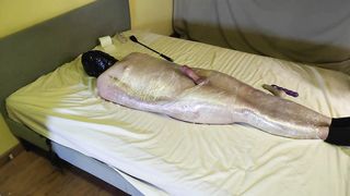 Wrapped in Tight Bondage and Fucked by Leather Goddess in Boots - Ends in Creampie