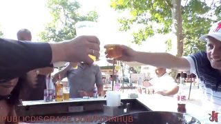 Outdoor Fucking Leaves her Covered in Cum