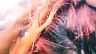 YOUNG REDHEAD GETS HER MILKING TITS PUNISHED IN PUBLIC