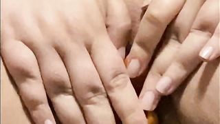 Fat pussy filled with vegetables Jenna BBW Goddess