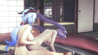 Genshin Impact Hentai Yuri - Ganyu and Keqing hardsex - Japanese Asian Manga Anime Film Game Porn