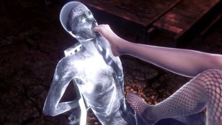 Lady Bela Dimitrescu is giving a footjob to her Pet Zombie | Resident Evil Village Porn Parody