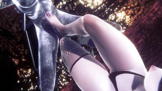 Lady Bela Dimitrescu is giving a footjob to her Pet Zombie | Resident Evil Village Porn Parody