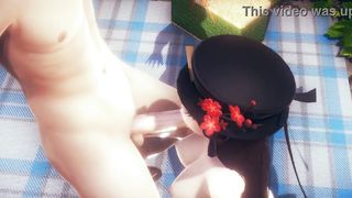 Genshin Impact Hentai - Hu Tao Blowjob and Fucked with creampie uncensored - Japanese Asian Manga Anime Film Game Porn