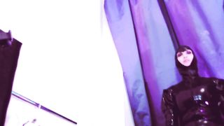 Femdom Mistress Eva Latex Smoking Fetish Boots Solo Milf Rubber Dominatrix Goddess HOT BDSM Big Ass