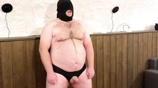 Female Domination. Ballbusting while he stands and endures submissively