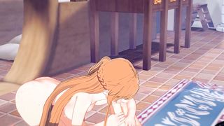 Sword Art Online Hentai - Asuna blowjob and anal to Kirito - Japanese Asian Manga Anime Film Game Porn