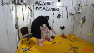 Ass fucked BDSM babe in anal domination