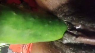 Cyndy Blackslave - Cucumber fuck with squirt