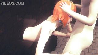 Ben 10 Hentai - Gwen Blowjob and threesome - Japanese Asian Manga Anime Film Game Porn