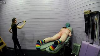 Hard femdom whipping and flogging