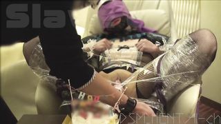 Treated as an ornament at a party... Leaving the cake in front with a vibrator inserted ~ Dildo tort