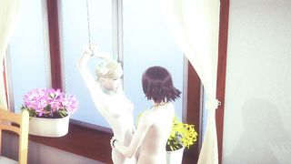 Hentai Uncensored - Blonde catgirl and friend get fucked several times - Japanese Asian Manga Anime Film Game Porn