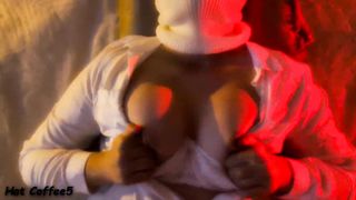 He cum on my new panties and then put dick in my tight pussy. Hot Coffee Devil Valentines Day fuck