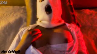 He cum on my new panties and then put dick in my tight pussy. Hot Coffee Devil Valentines Day fuck