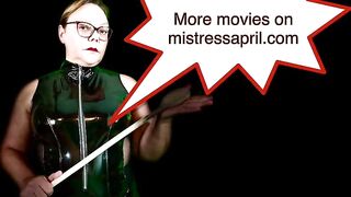 Dominatrix Mistress April - cane Training Day 3